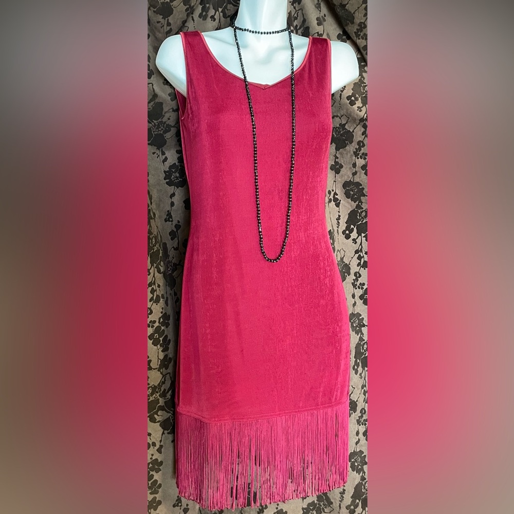 Together Red Fringe Dress